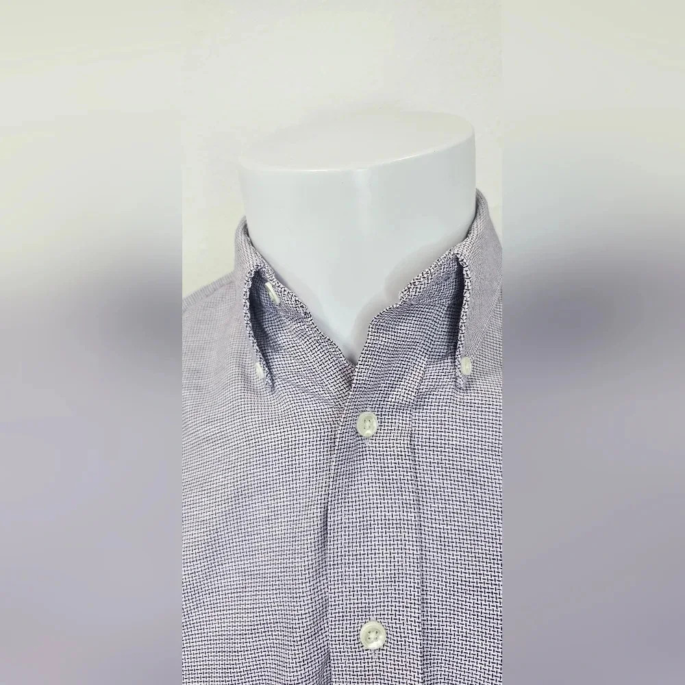 Cambridge Classic Men's Long Sleeve Oxford Button Up Shirt Purple 14.5 32/33 - Picture 3 of 14